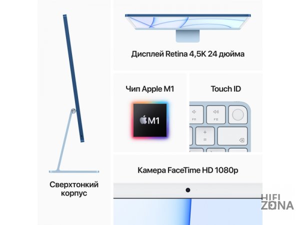 Моноблок Apple iMac 24 M1/16/512 Blue (Z12W)