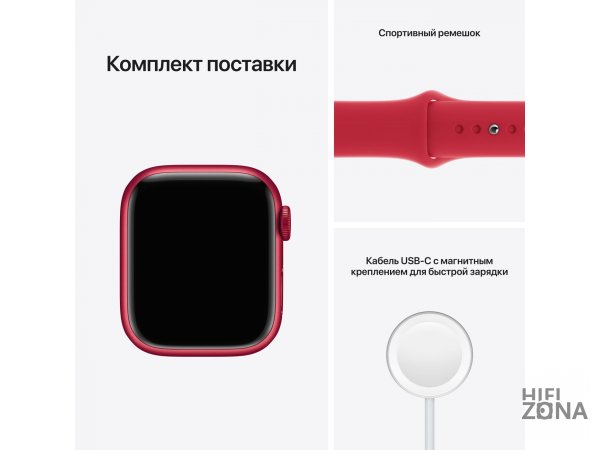 Смарт-часы Apple Watch Series 7 GPS 45mm (PRODUCT)RED Alum. Sport MKN93RU/A